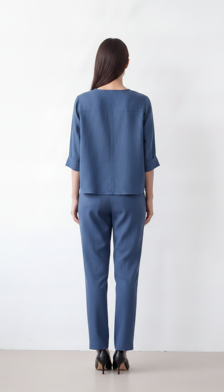 Women's cotton 3/4-sleeve blouse