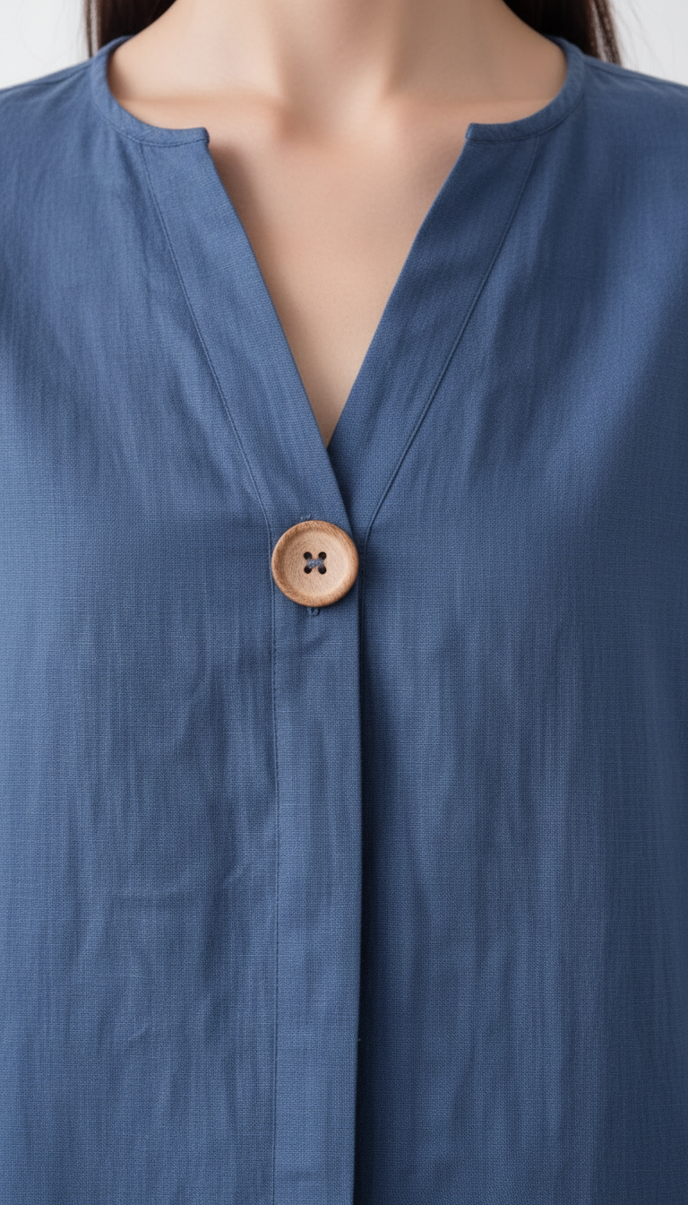 Women's cotton 3/4-sleeve blouse