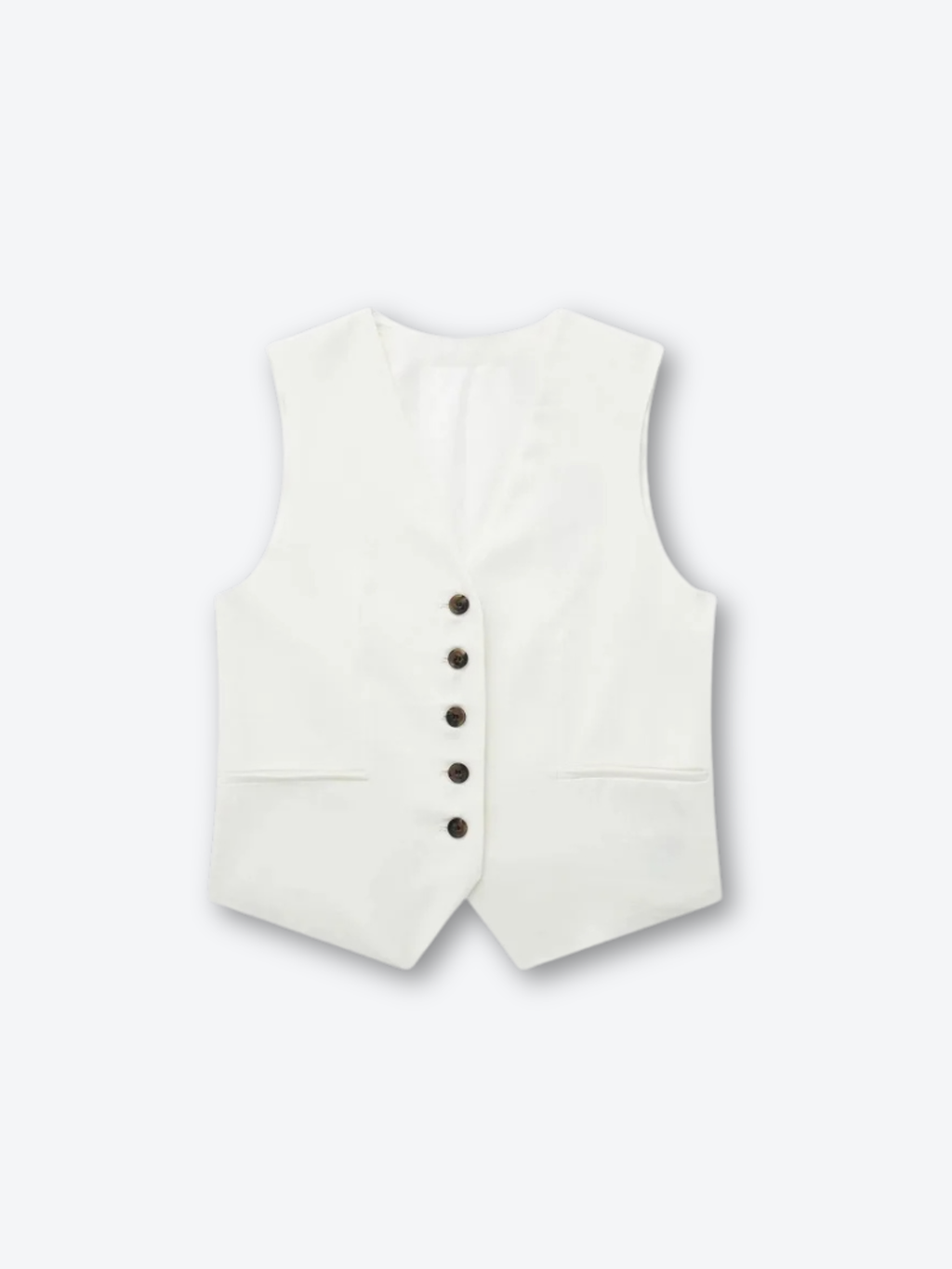 Pearlava | Lavinia Linen-Blend Summer Vest
