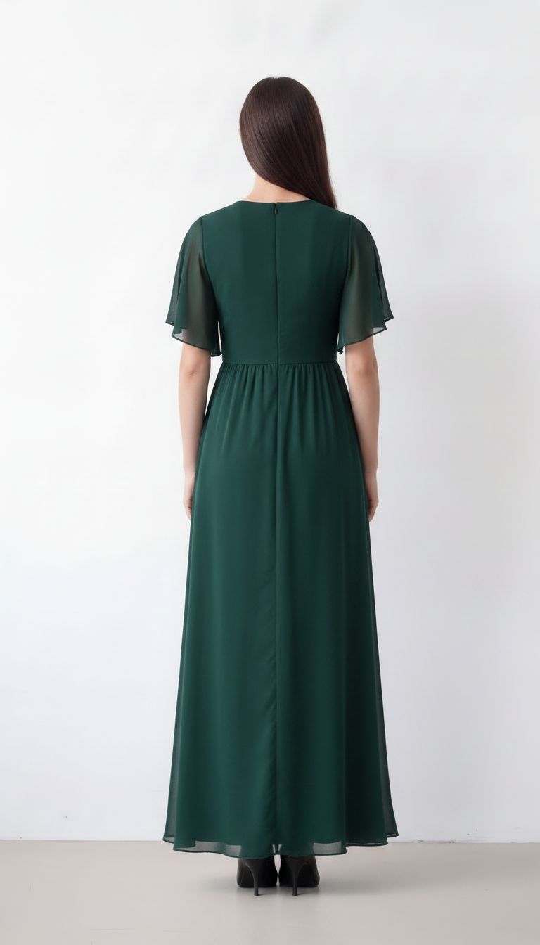 Women's wedding guest maxi dress