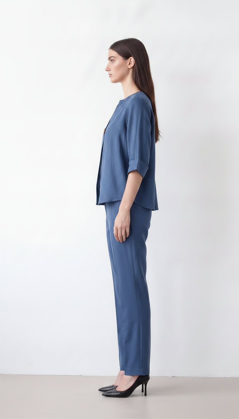 Women's cotton 3/4-sleeve blouse