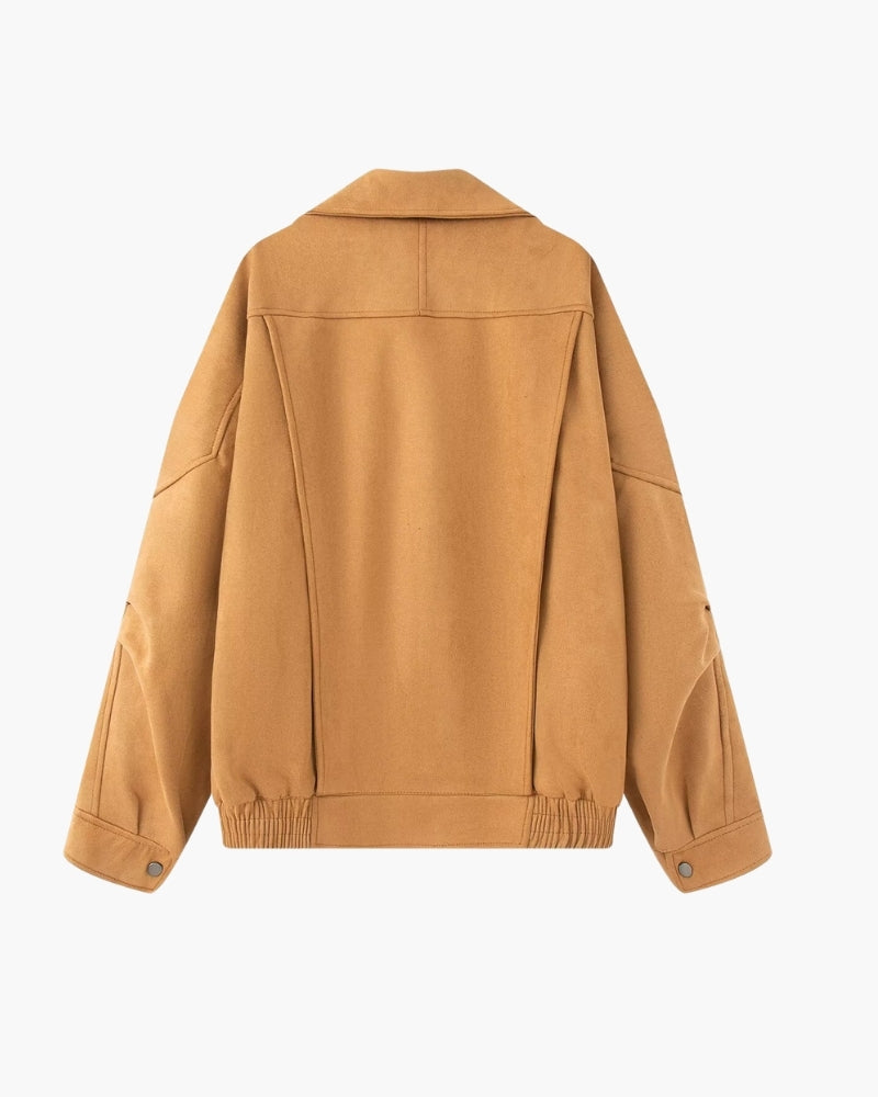 Pearlava | Vintage Suede Drape Jacket
