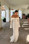 Pearlava | Georgetta Lace Off-Shoulder Maxi Dress