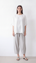 Women's cropped cotton trousers