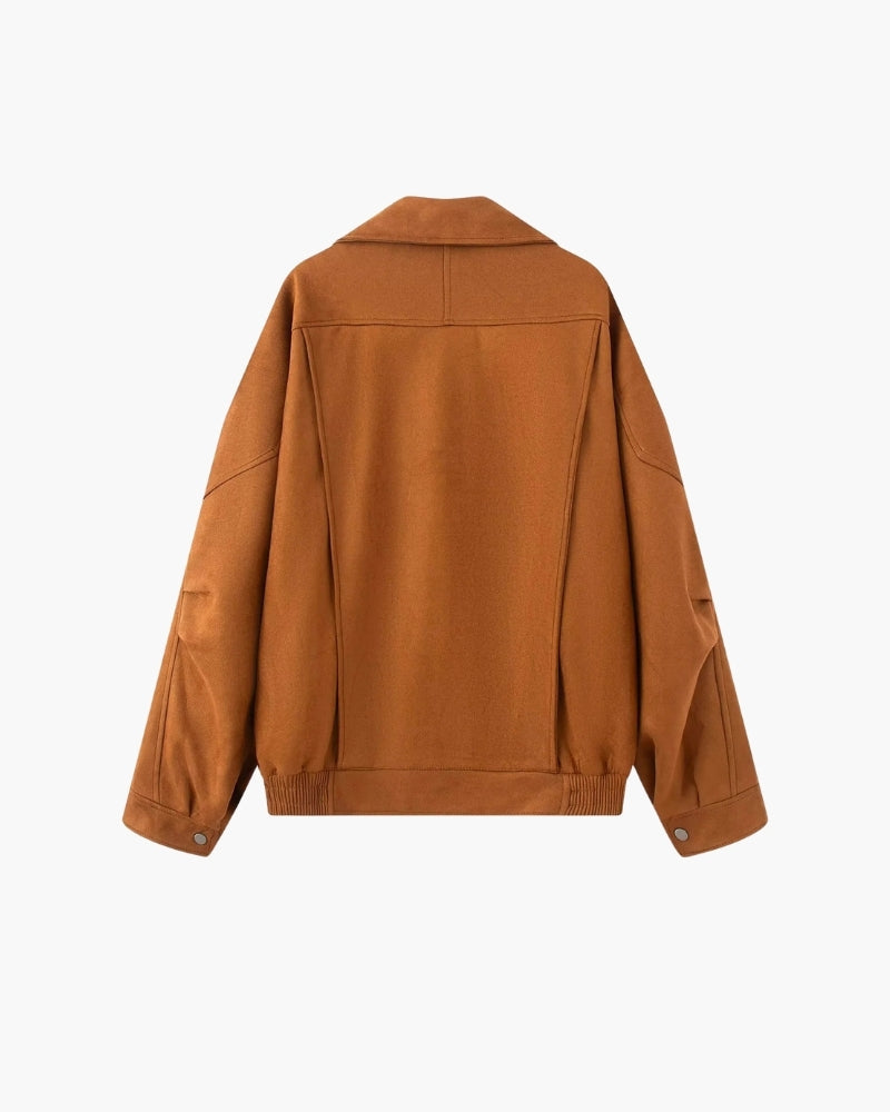 Pearlava | Vintage Suede Drape Jacket