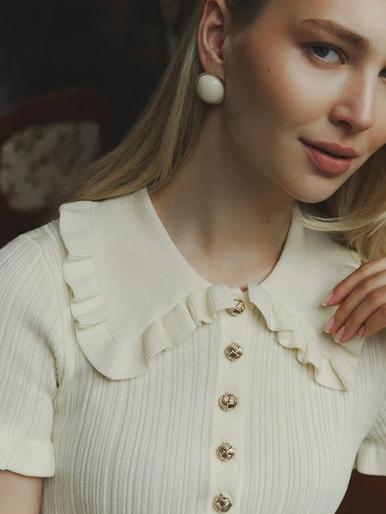 Pearlava | Estelle Ribbed Knit Mini Dress