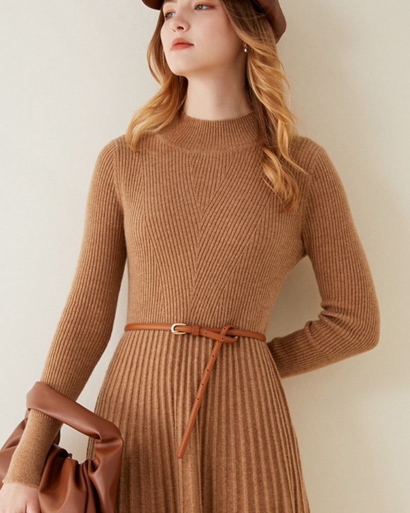 Pearlava | Pure Cashmere Flare Dress