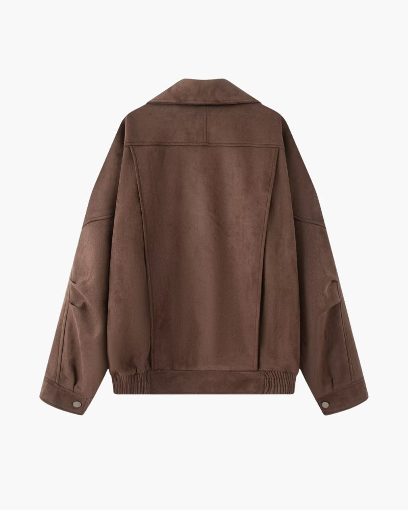 Pearlava | Vintage Suede Drape Jacket