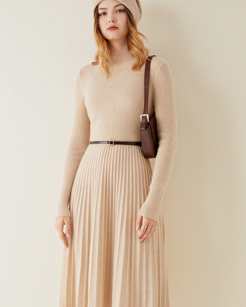 Pearlava | Pure Cashmere Flare Dress