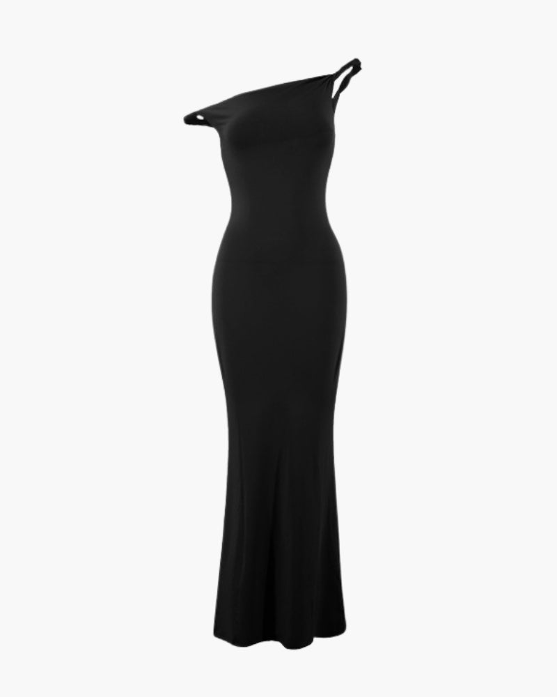 Pearlava | One-Shoulder Bodycon Maxi Dress