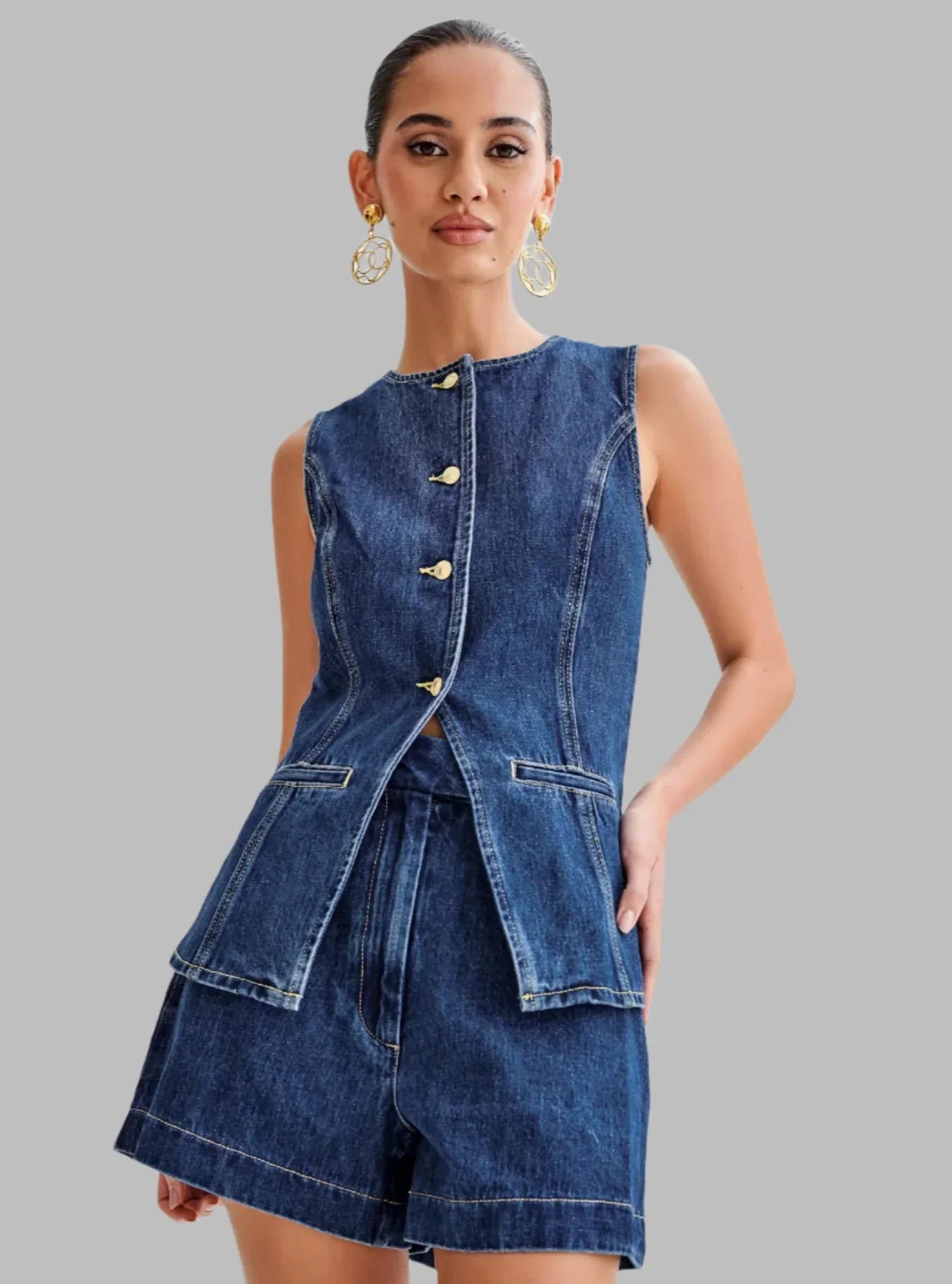 Pearlava | Violetta Denim Set
