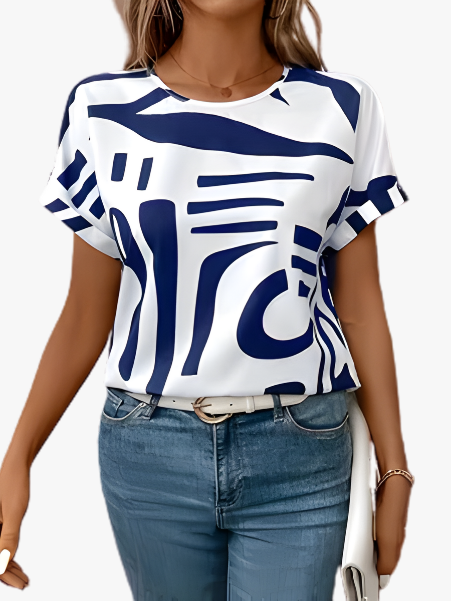 Pearlava women's abstract print t-shirt
