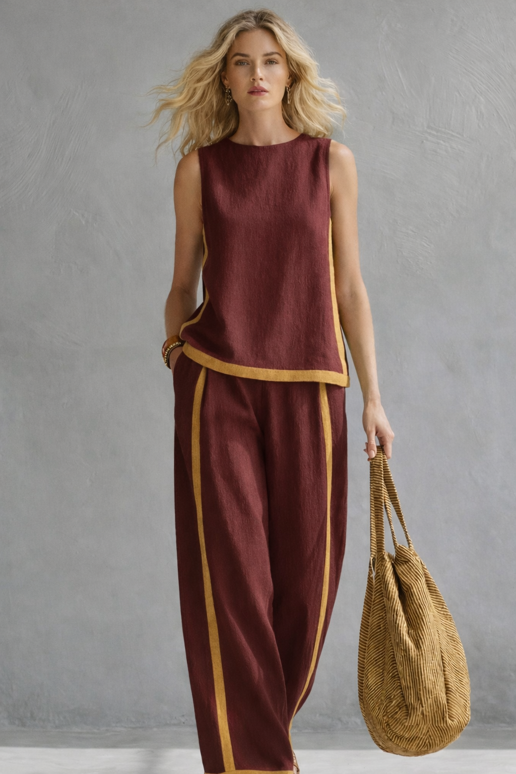 Pearlava women's chic linen set
