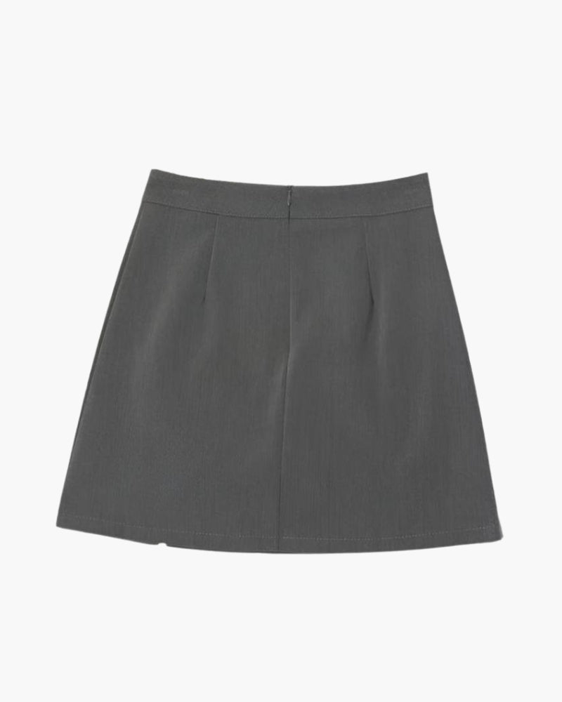 Pearlava | Oxford Straight Mini Skirt