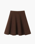 Pearlava | Oxford Pleated Wool Mini Skirt
