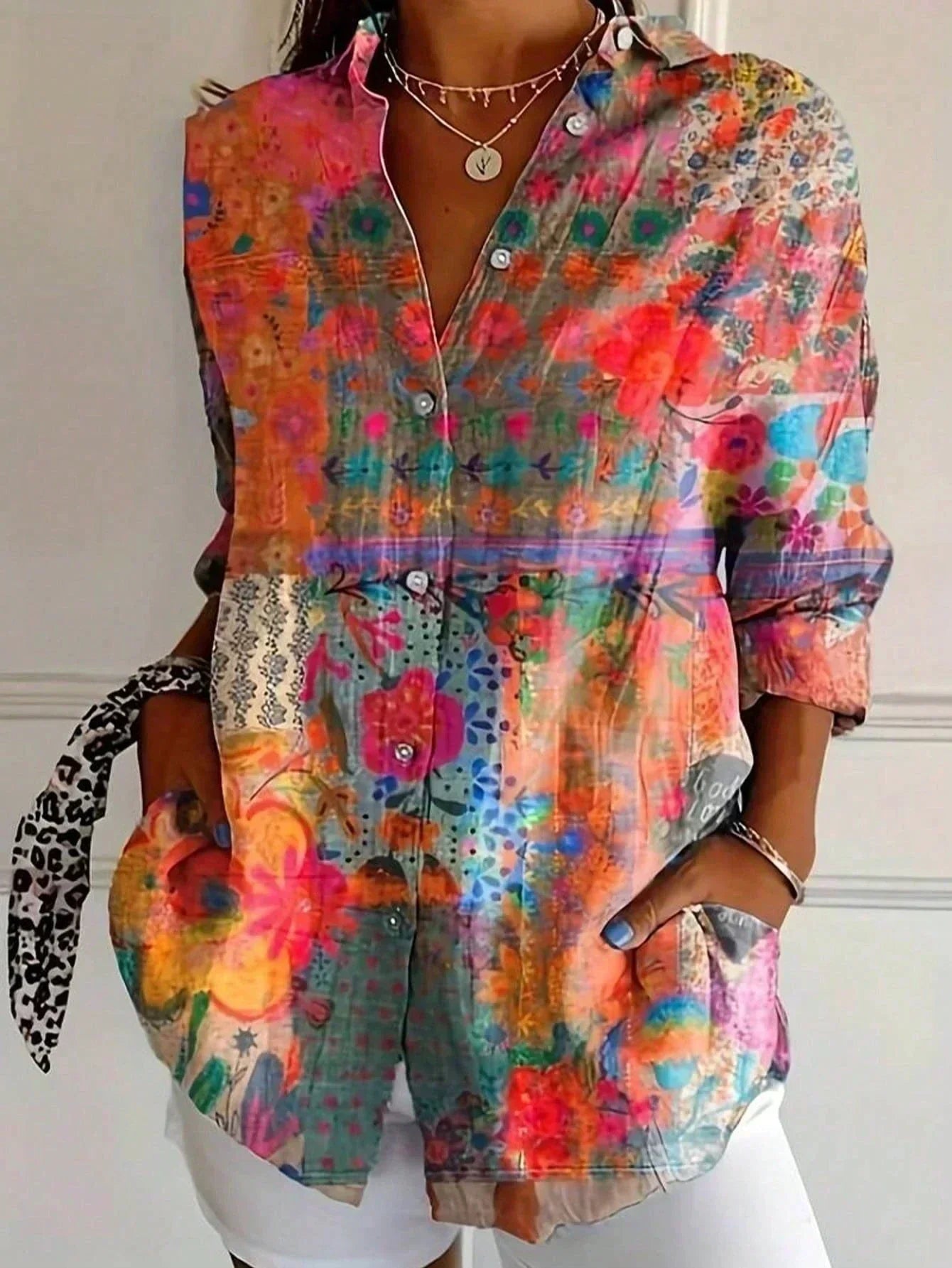 Pearlava women's printed blouse