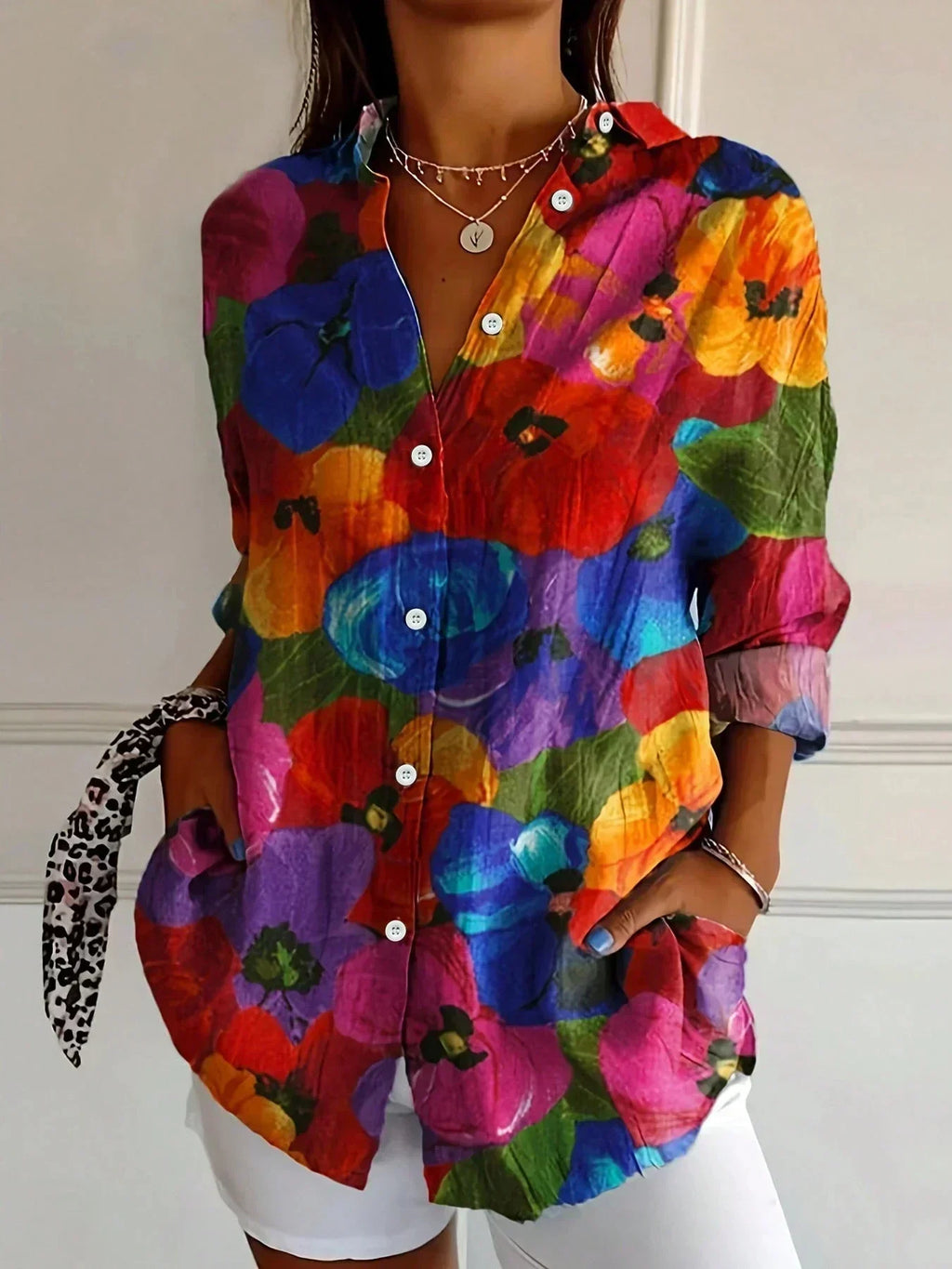 Pearlava women's printed blouse