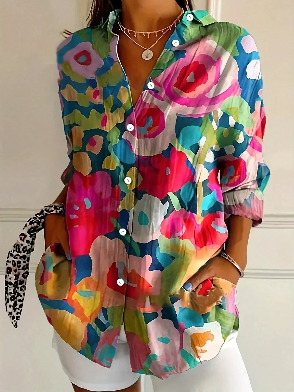 Pearlava women's printed blouse
