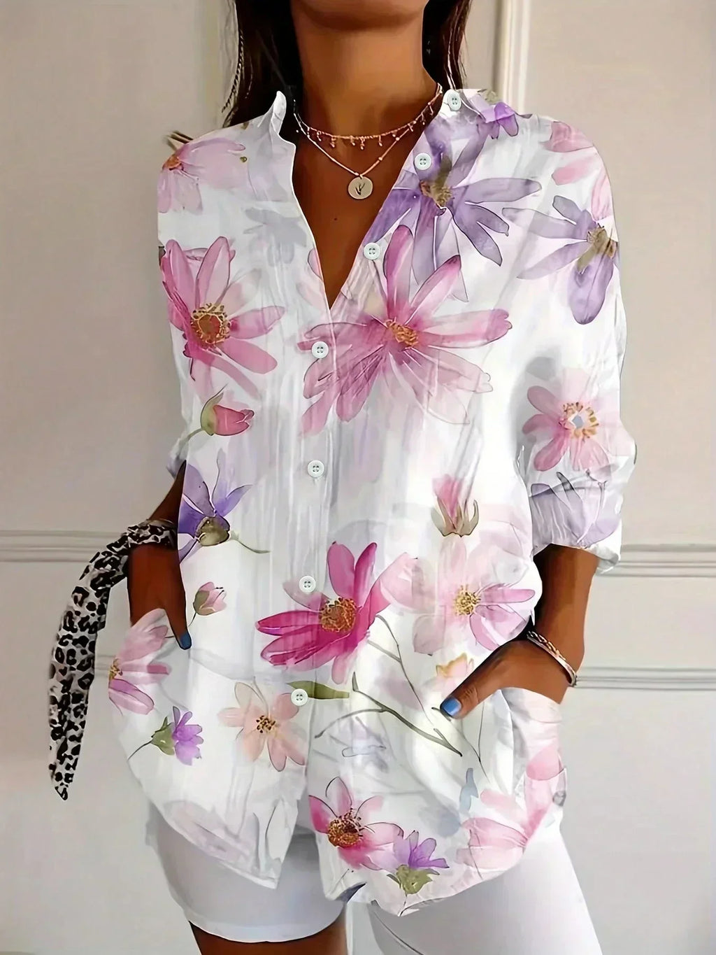 Pearlava women's printed blouse