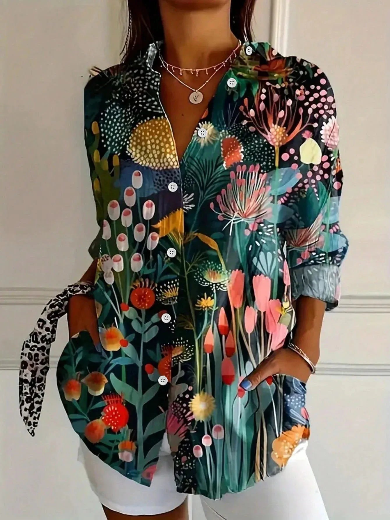 Pearlava women's printed blouse