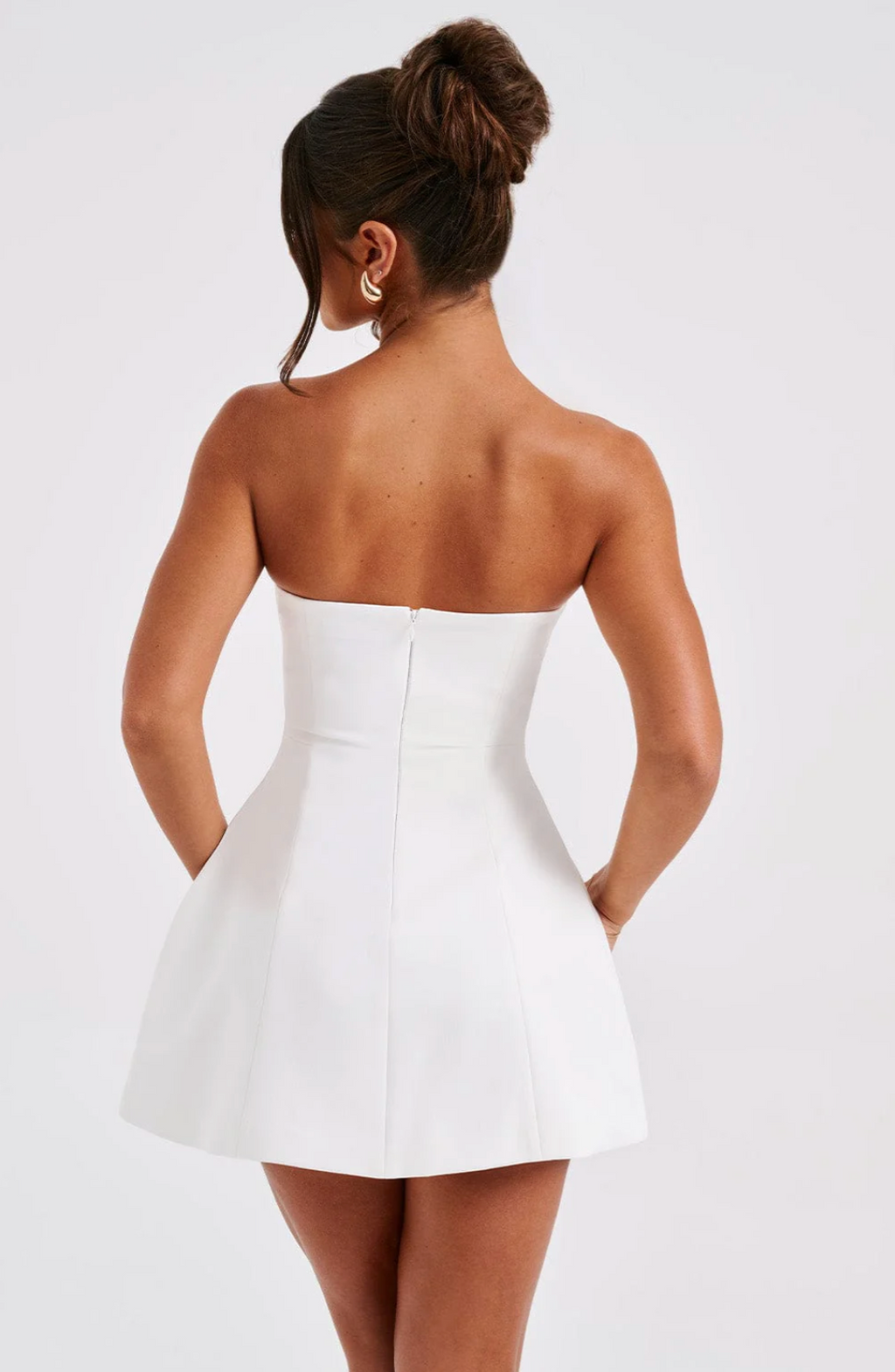 Pearlava | Camille Cocktail White Mini Dress