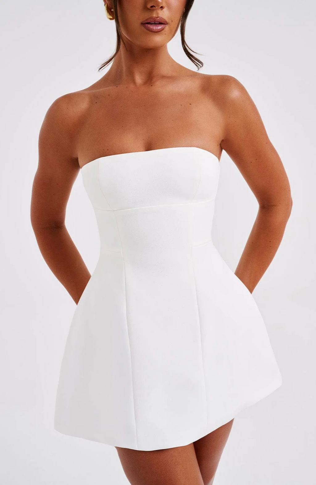Pearlava | Camille Cocktail White Mini Dress
