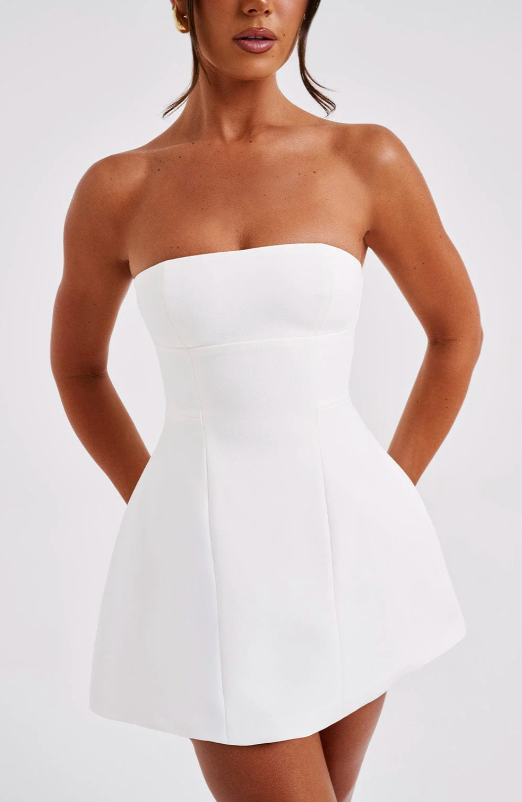 Pearlava | Camille Cocktail White Mini Dress