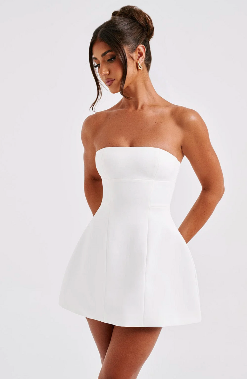 Pearlava | Camille Cocktail White Mini Dress