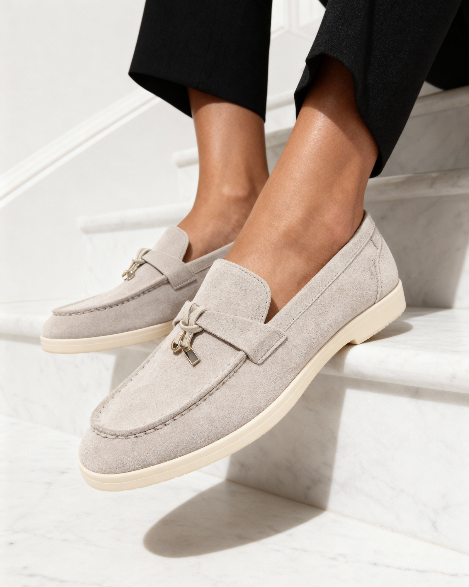 Pearlava | Suede Lady Loafers