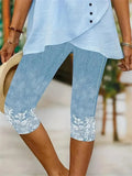 pearlava women's floral lace-print leggings
