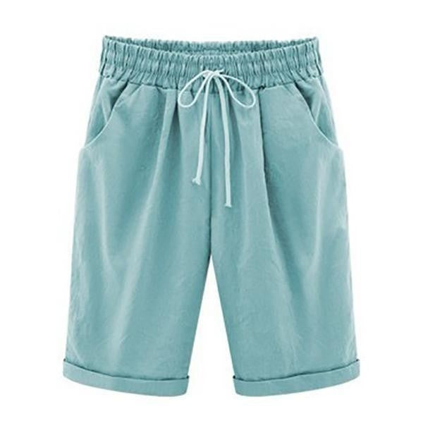 pearlava women's relaxed cotton shorts with pockets