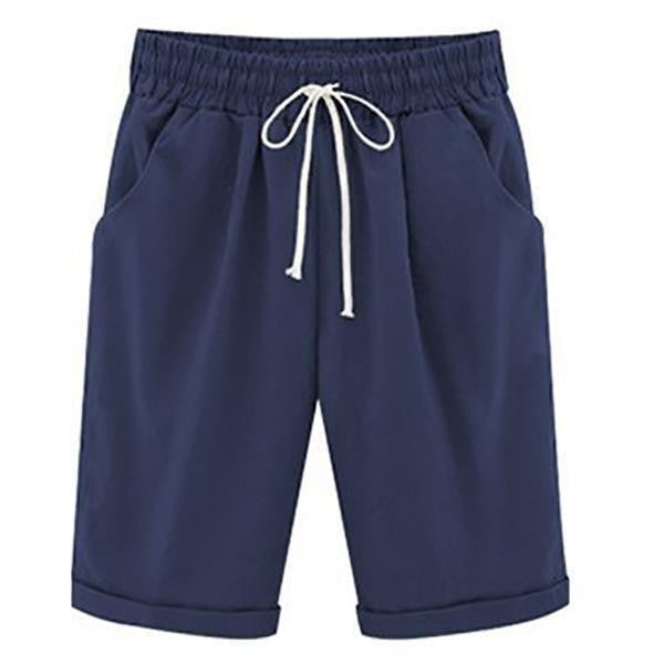 pearlava women's relaxed cotton shorts with pockets