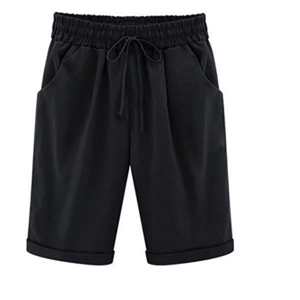 pearlava women's relaxed cotton shorts with pockets