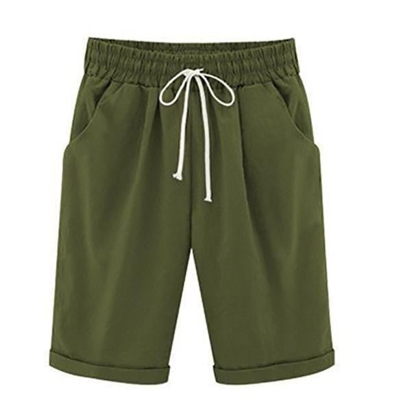 pearlava women's relaxed cotton shorts with pockets