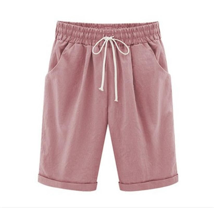 pearlava women's relaxed cotton shorts with pockets