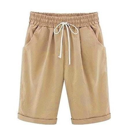 pearlava women's relaxed cotton shorts with pockets