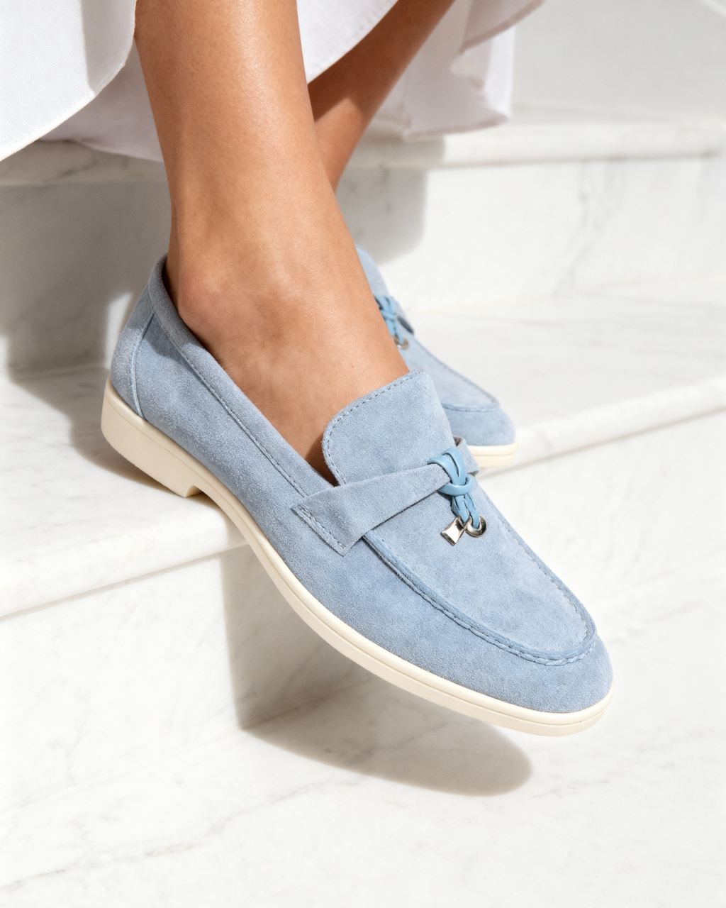 Pearlava | Suede Lady Loafers