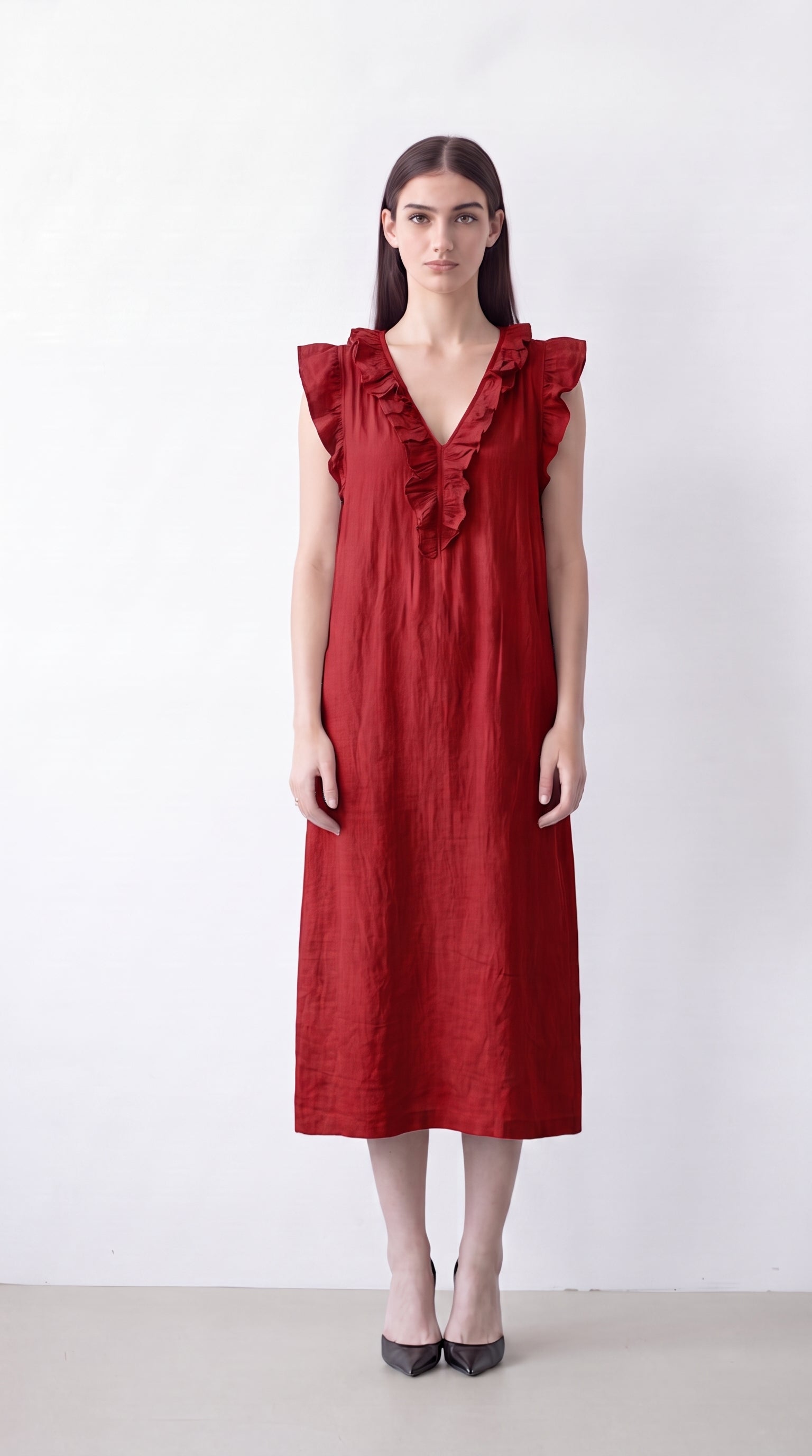 Bohemian Dress Women Linen-Cotton Blend Relaxed Flowy Summer
