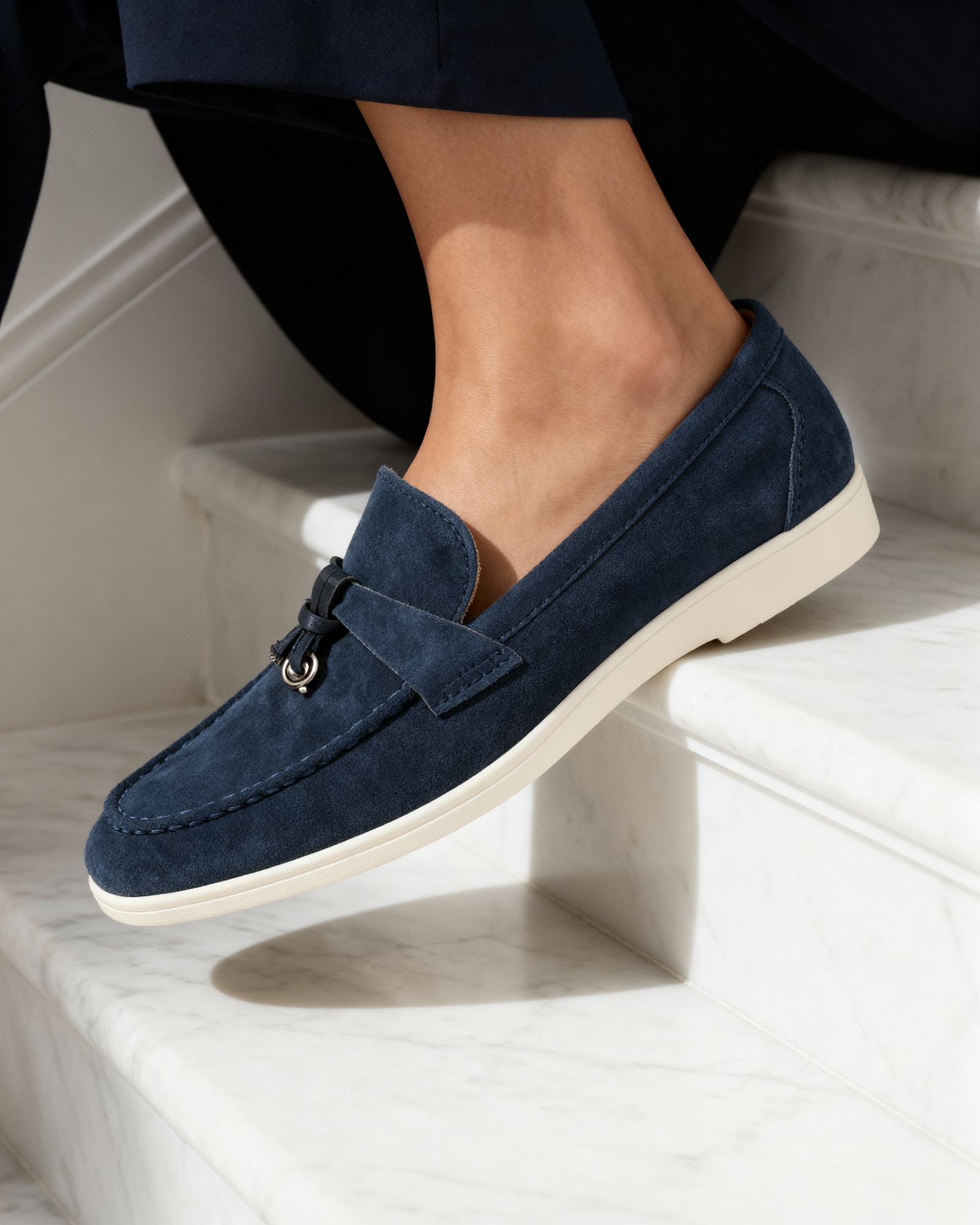 Pearlava | Suede Lady Loafers