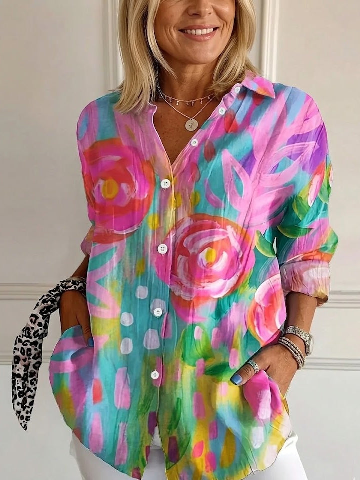 Pearlava women's printed blouse